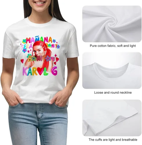 Miniatura 5 de T-Shirts Women Casual Tee Funny Graphic T Shirt Crewneck Tshirt Summer Top