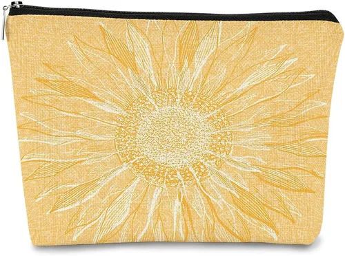 Miniatura 16 de Bolsa de maquillaje floral, bolsa de cosméticos de flores, bolsa de maquillaje estética, bolsa de maquillaje pequeña, bolsa de maquillaje