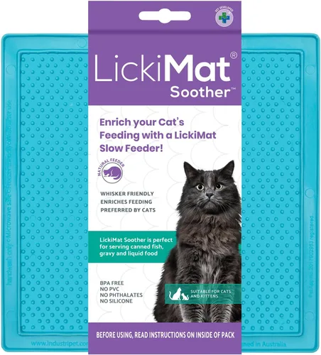 Miniatura 9 de LickiMat Chupete clásico, tapete para lamer lento para gatos, reductor de ansiedad y aburrimiento; perfecto para alimentos, golosinas, yogur