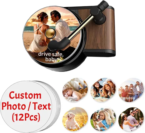 Miniatura 9 de Ambientador de aire personalizado con foto para automóvil, ambientador de doble cara personalizado para automóvil, ambientador de olor con texto