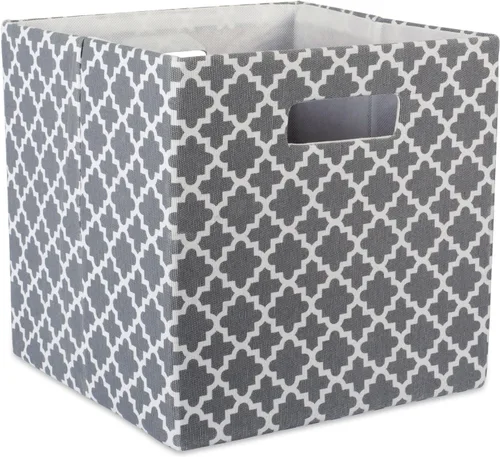 Miniatura 12 de DII Contenedor de almacenamiento de tela plegable de lados duros para guardería, oficinas y organización del hogar, (11 x 11 x 11 pulgadas)