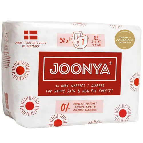 Miniatura 16 de Pañales Joonya para bebé, talla 2 S (3-5.9 kg) - 1 bolsa de 30 - Nueva gama - No tóxico, ecológico, ultra delgado, uso nocturno - Fabricado