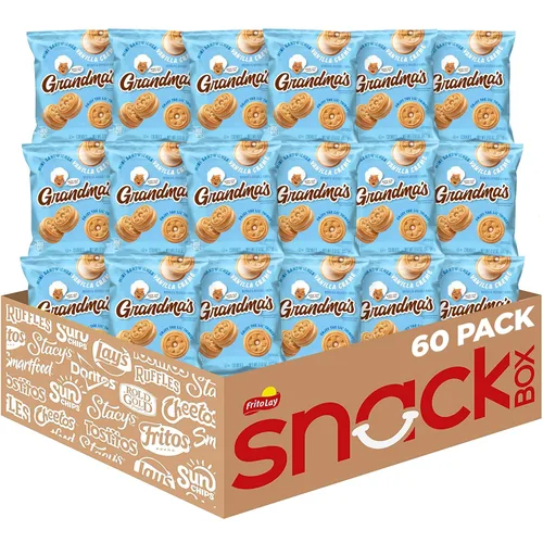 Grandma's Galletas, mini sándwich Crèmes vainilla, 2.12 onzas (paquete de 60)