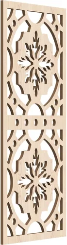Ekena Millwork WALW10X25X0250HERRO Hermitage - Paneles de pared decorativos de madera con calado, 9 3/8 pulgadas de ancho x 24 3/8 pulgadas de alto,
