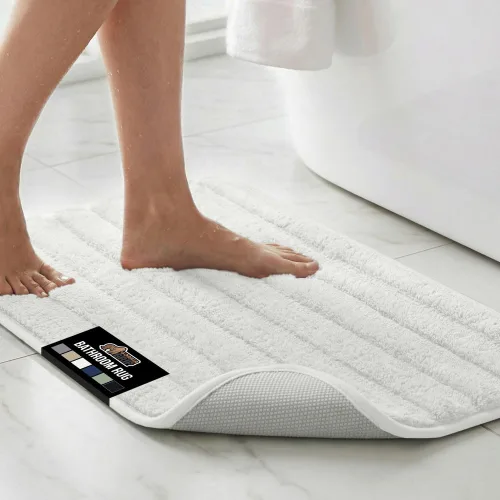 Miniatura 43 de GORILLA GRIP Alfombras de Baño de Espuma Viscoelástica, Tapetes de Baño de Terciopelo Suave y Absorbente, Puntos Duraderos en la Parte Inferior
