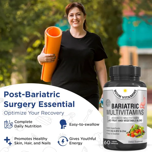 Miniatura 4 de Multivitamínico bariátrico con hierro para mujeres y hombres, mezcla todo en uno de 42 superalimentos para energía y apoyo inmunológico