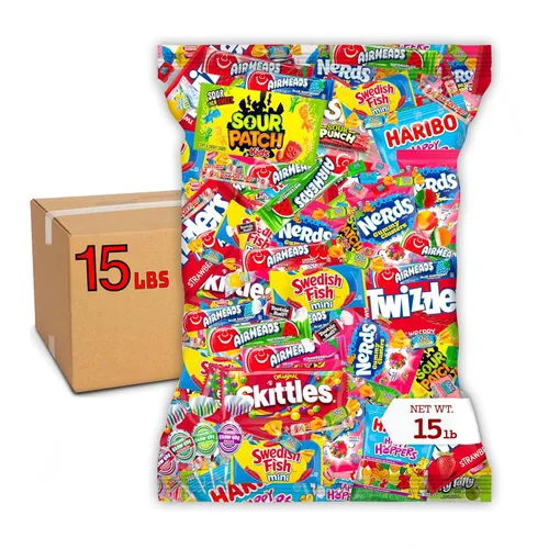 Miniatura 5 de Paquete variado de caramelos a granel, caramelos de 2 libras, caramelos envueltos individualmente CandyBulk, caramelos, rellenos de piñata, rellenos