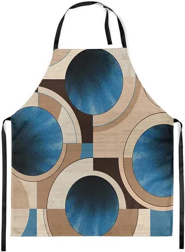Miniatura 18 de Castle Fairy Delantal de cocina geométrico en espiral, moderno delantal impermeable con rayas simples para adultos (sin bolsillo), 31 x 26 pulgadas