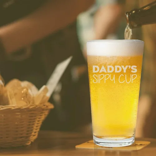 Miniatura 4 de Veracco Daddy's Sippy Cup - Vaso de cerveza para papá, divertido vaso de cerveza para papá, abuelo o padrastro, 16 onzas