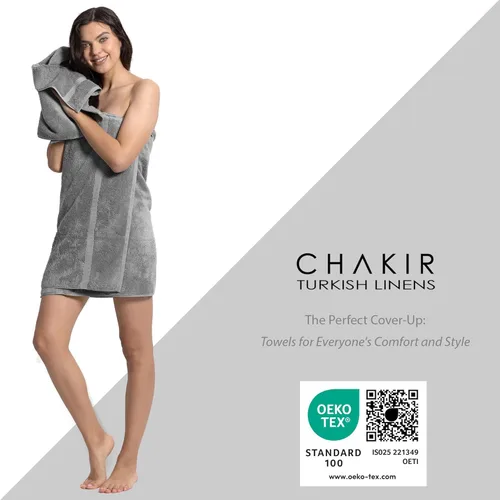 Miniatura 4 de Chakir Turkish Linens Hotel & Spa - Toallas turcas de algodón superior Gris