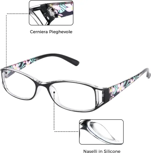Miniatura 3 de WALMXX 6 pares de gafas de lectura, moda para mujer elegante, gafas de lectura de resina HD con luz anti-azul para personas mayores