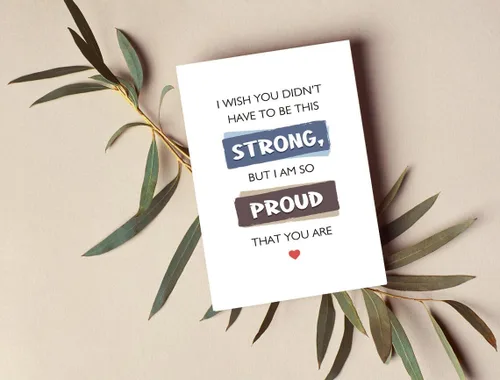 Miniatura 4 de Tarjeta de ánimo, tarjeta de simpatía sinceramente para amigo mejor amiga, tarjeta I'm So Proud That You, regalo de empatía para pacientes con cáncer
