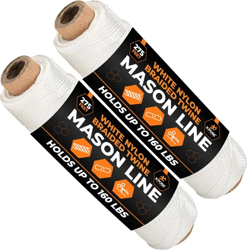 Miniatura 10 de Xpose Safety Green Mason Line String - Cuerda de nailon trenzado #18 - Línea de construcción duradera de 275 pies para herramientas de mampostería