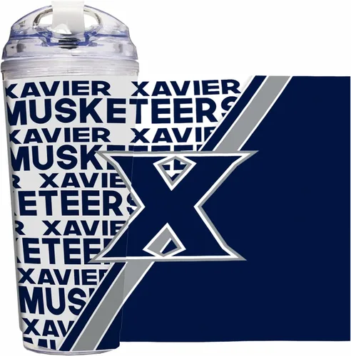 Miniatura 56 de Rico Industries Taza acrílica NCAA estándar de 24 onzas con tapa con bisagra, taza de doble pared oficialmente licenciada con pajita