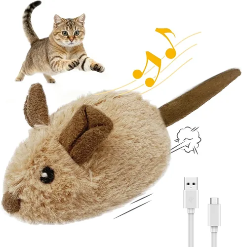 Miniatura 9 de Gigwi Paquete de juguetes interactivos para gatos, mouse móvil automático, juguetes electrónicos para gatos de interior, juguete de caza de ratones