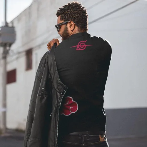 Miniatura 5 de Ripple Junction Naruto Shippuden - Camiseta unisex con nubes antihojas peso pesado 100 algodón Negro