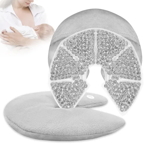 Miniatura 9 de Paquete de terapia de mama con cuentas de gel frío y caliente, paquetes de hielo para lactancia materna, alivio para la lactancia materna, dolor