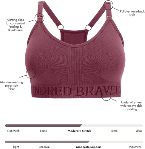 Miniatura 2 de Kindred Bravely Sublime Busty - Brasier deportivo de lactancia y maternidad de bajo impacto para F, G, H, I Cup (terracota ombrado)