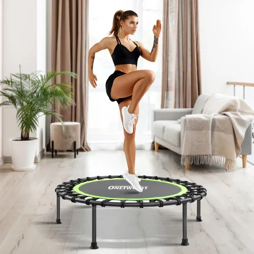 Miniatura 8 de ONETWOFIT 42"/45" Rebounder Trampoline for Adults, Silent Mini Trampoline Indoor Exercise Fitness Trampoline Bungee Rebounder Workout Max Load