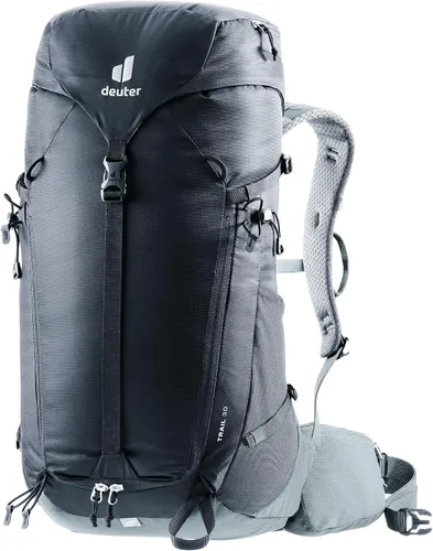 Miniatura 10 de Deuter Mochila Trail de 30L para ciclismo, senderismo y senderismo con ajuste estrecho, marco en U y transpirabilidad superior, almendra-profundo