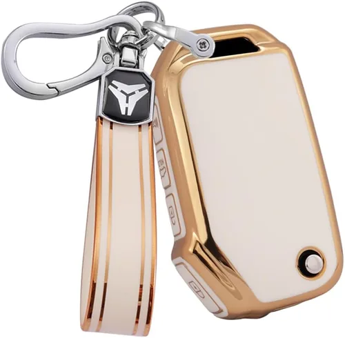 Miniatura 14 de ontto Funda para llavero de 4 botones para Kia, compatible con llave remota plegable, suave y duradera, funda de llave de TPU para Kia Seltos Forte