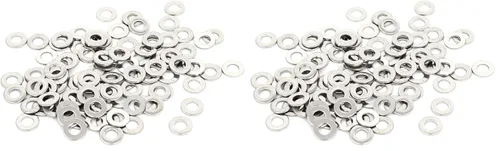 Miniatura 20 de uxcell Arandela plana redonda de acero inoxidable M3x6mmx0.0.197 in para tornillo de perno 100Pcs