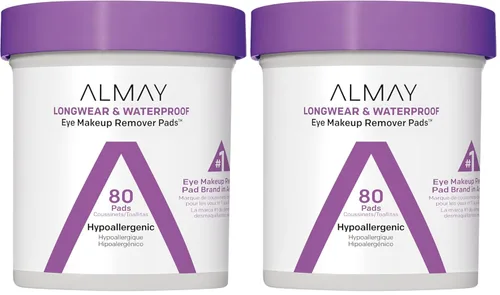 Miniatura 14 de Almay Almohadillas removedoras de maquillaje, de larga duración e impermeables, hipoalergénicas, sin fragancia, dermatólogos y oftalmólogos, paquete