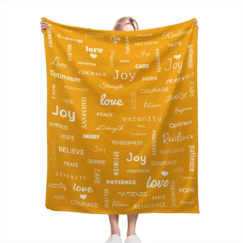 Miniatura 47 de Manta curativa, manta de regalo para mujeres y hombres, cálido regalo inspirador, manta de forro polar suave con energía positiva, comodidad, amor