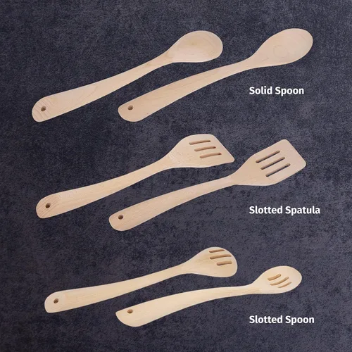 Miniatura 3 de PrintSupremacy - Utensilios de cocina personalizados de madera de haya, utensilios de cocina de madera antiadherente, utensilios de cocina, juego