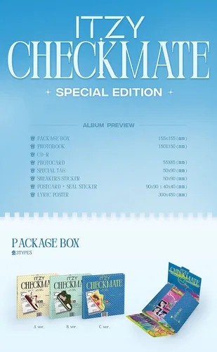 Miniatura 3 de ( Special Edition ) ITZY - CHECKMATE Mini Album ( A + B + C - 3 Version Full Set. )+1ea ITZY Store Gift Card K-POP SEALED