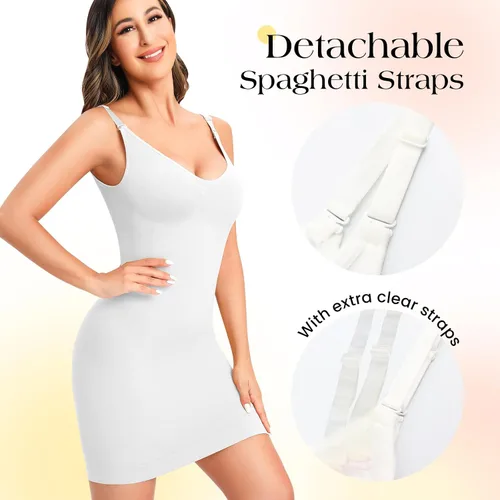 Miniatura 3 de Faja moldeadora para debajo de los vestidos, vestido de mujer, moldeador de cuerpo, control de abdomen, camisola completa debajo del vestido