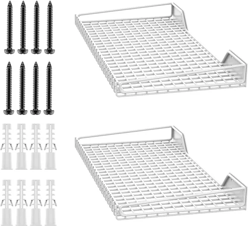 Miniatura 10 de TORACK Paquete de 2 Estantes de Pared para Garaje, Estantes de Alambre Montados en la Pared de 15" x 45" para Garaje de Servicio Pesado, Estantería