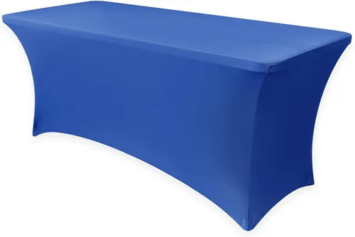 Miniatura 61 de Obstal Funda de mesa de elastano elástica de 4 pies para mesas plegables estándar, paquete de 2 manteles rectangulares universales ajustables
