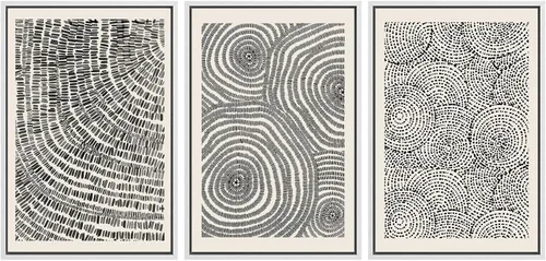 Miniatura 233 de SIGNWIN Lienzo enmarcado para pared, arte con pinceladas de flujo neutro en tonos beige abstractos, ilustraciones, arte moderno, decorativo