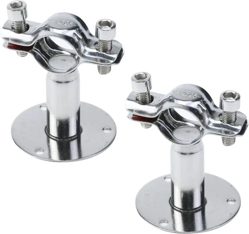 Miniatura 5 de Antrader Abrazadera de soporte de tubo, soporte de tubo de montaje en pared de acero inoxidable, correas de tubo ajustables para tubo de 0.748 in