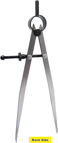 Miniatura 2 de Divisor de ala de acero ajustable con cerradura de 8 pulgadas, brújula de cuero para carpintería y artesanía de cuero, herramienta de marcado