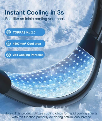 Miniatura 3 de TORRAS COOLiFY Air2024 - Aire acondicionado de cuello actualizado, ventilador de cuello portátil ultraligero recargable, dispositivo de enfriamiento