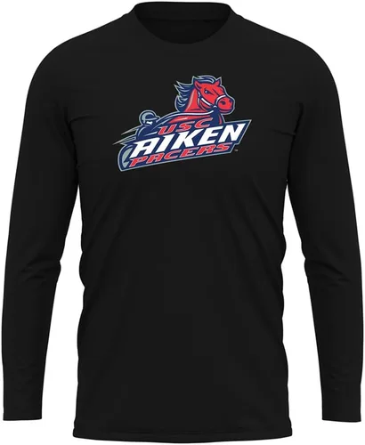 Miniatura 277 de Camisa deportiva de manga larga oficial de la NCAA Collegiate para hombre, colección negra con logotipo primario
