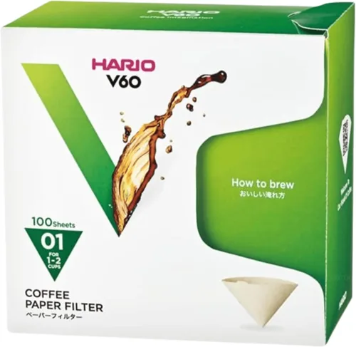 Miniatura 7 de Hario V60 - Filtro de café de papel, tamaño 01, blanco, caja de 40 unidades (paquete de 3)