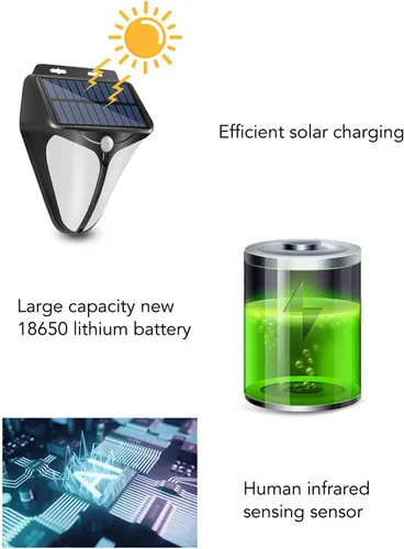 Miniatura 4 de Dpofirs Luces de advertencia estroboscópicas solares actualizadas 2023 con alarma de 129 dB y 4 modos de funcionamiento, luz de alarma con sensor