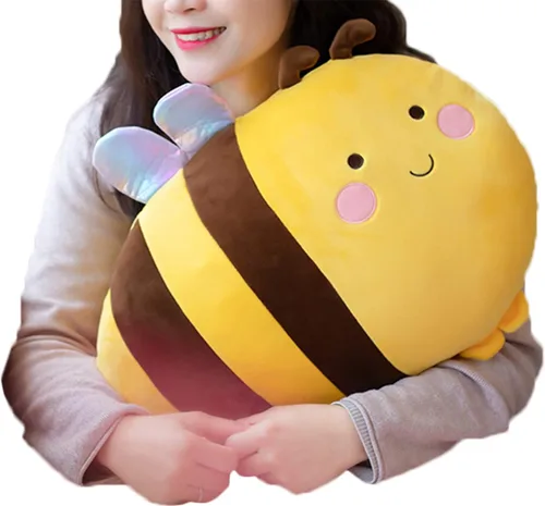 GOOC Almohada de peluche de abejorro de 20 pulgadas, almohada de peluche de abejorro para abrazar, almohada de abeja de miel, regalo de anime para