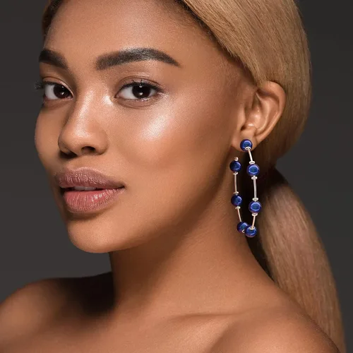 Miniatura 3 de Lova Jewelry Aretes de aro de perlas de moda para mujer, hipoalergénicos y colgantes de perlas