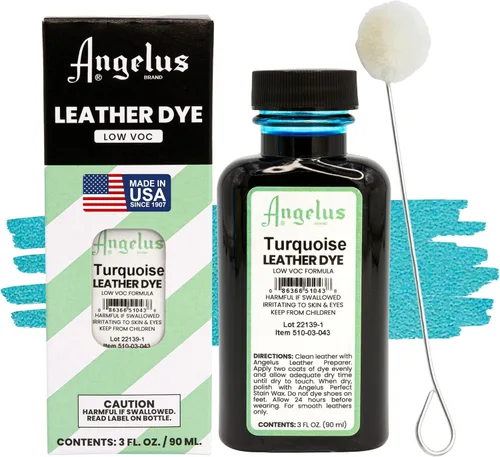 Miniatura 14 de Tinte de cuero Angelus - Tinte de cuero flexible para zapatos, botas, bolsos, manualidades, muebles y más 3oz, aplicador incluido (Azul)