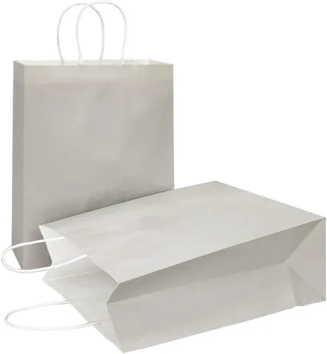 Miniatura 52 de AZOWA Bolsas de regalo mini de papel kraft con asas (Azul claro, 4x2.4x6, 25 piezas)