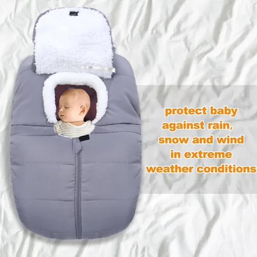 Miniatura 6 de Fairy Baby Funda de asiento de automóvil de invierno para asiento de bebé, impermeable, cálida, funda de asiento de automóvil para bebé, funda