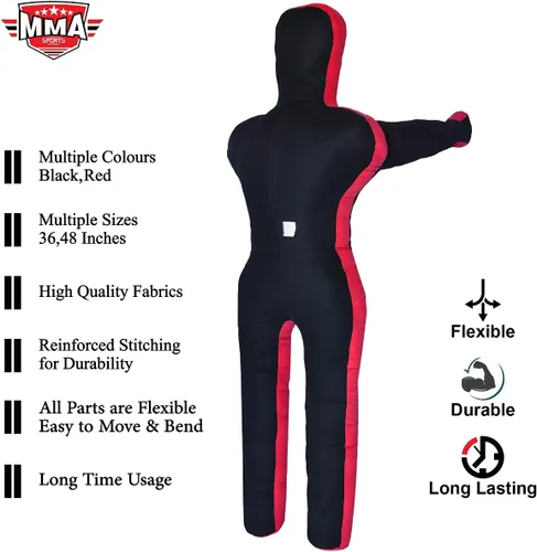 Miniatura 7 de MMA Doctor Bane MMA - Saco de boxeo brasileño para karate, con posición de pie, 4 pies, sin relleno