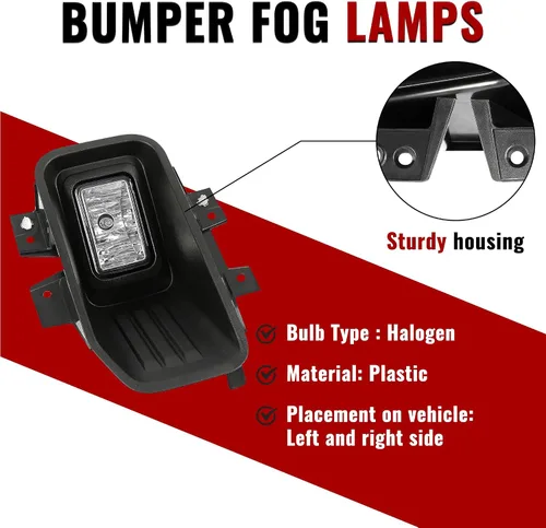 Miniatura 3 de HECASA Par de luces antiniebla compatibles con Ford F150 F-150 2018-2020 Reemplazo para FO2593246 FO2592246 FO2592246 Lámparas antiniebla