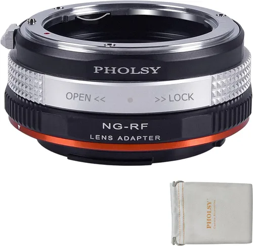 PHOLSY Adaptador de montaje de lente para lente Nikkor G/F/AI/AIS/D/AF-S Compatible con lente Nikon F (tipo G) a cuerpo de cámara Canon EOS RF,