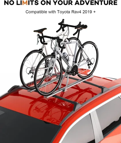 Miniatura 6 de Wonderdriver Barras Transversales de Portaequipajes con Cerradura 260 libras Compatible con Toyota RAV4 2019-2025, Accesorios de Barras