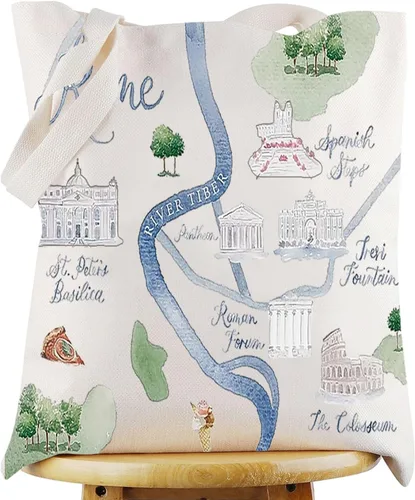 Miniatura 8 de WZMPA Roma City Map Cosméticos Italia Viaje Recuerdo Regalo Roma Relación a Larga Distancia Maquillaje Cremallera Bolsa Bolsa Bolsa Roma Mercancía